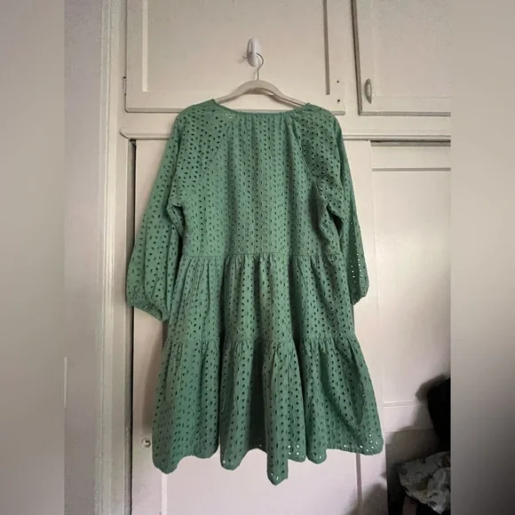 Karina Grimaldi Irina Eyelet Mini Dress in Sage size XS from Revolve - Picture 9 of 14